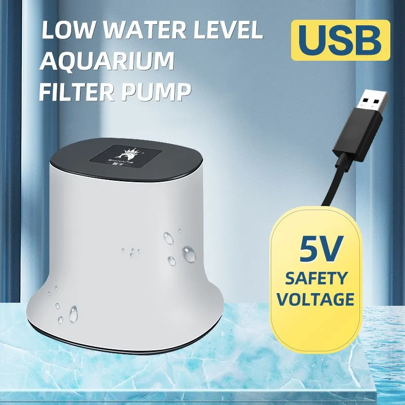 

Aquarium Turtle Internal Filter Low Level Water Clean Pump Bottom Filter Pump Bio-Filtration for Tortoise Aquatic Reptiles