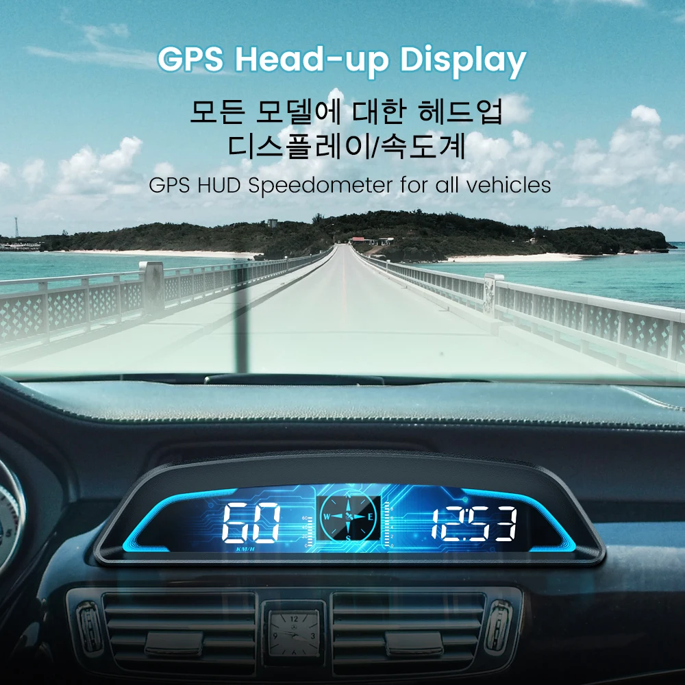 ISINBOX G3 GPS HUD Heads Up Display Car Speedometer Smart Digital Alarm Reminder Meter Car Electronics Accessories For All Cars