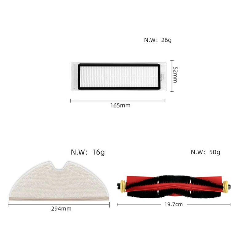Съемная основная щетка для Xiaomi Roborock S6/S5/S60/S65/S51/S55/T6/T7pro/E25/E35/T4/T5/S5MAX/S6pure/E4/E5