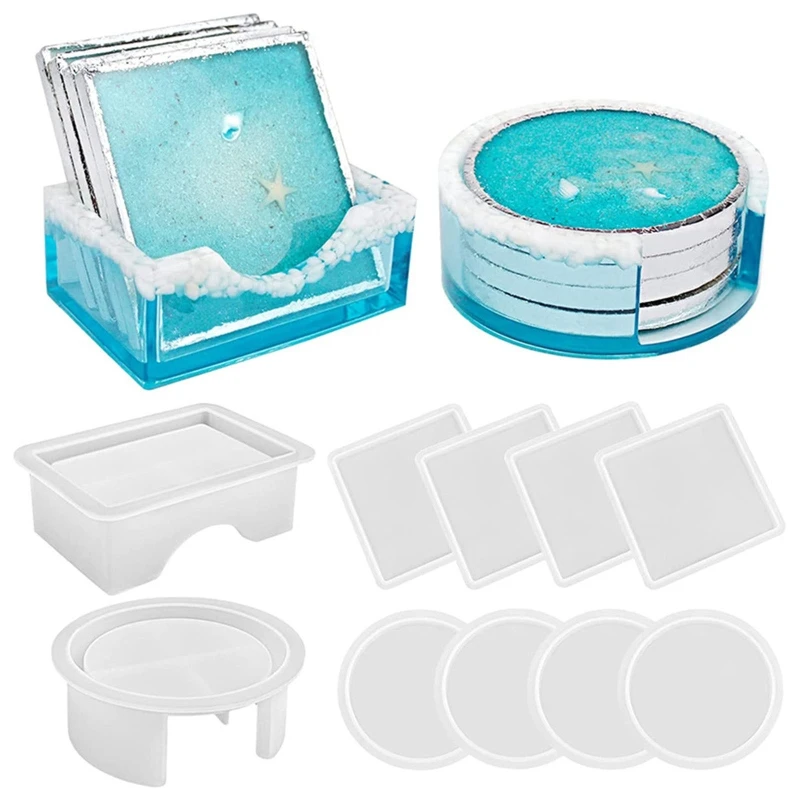 

R3MC Tray Making Mold Drinking Cup Mat Pad DIY Crafts Cup Mat for Making Coasters Cup