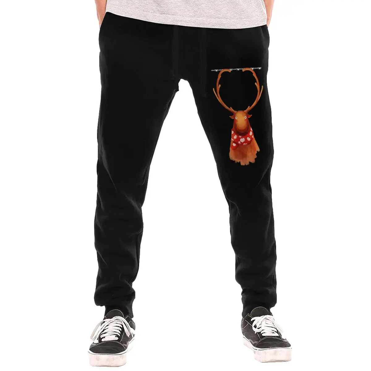 

Осенне-зимние мужские спортивные штаны с маленьким принтом, удобные и теплые, подходят для повседневной носки