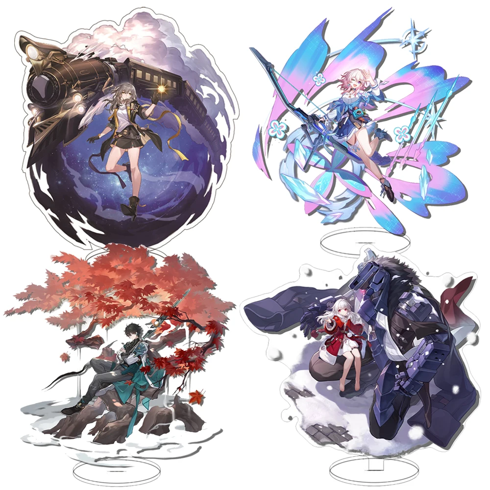 

Honkai Star Rail Cosplay Game Stand Model Himenko Bailu Seele Bronya Clara Desk Decor Figure Costume Props Animated Decorations