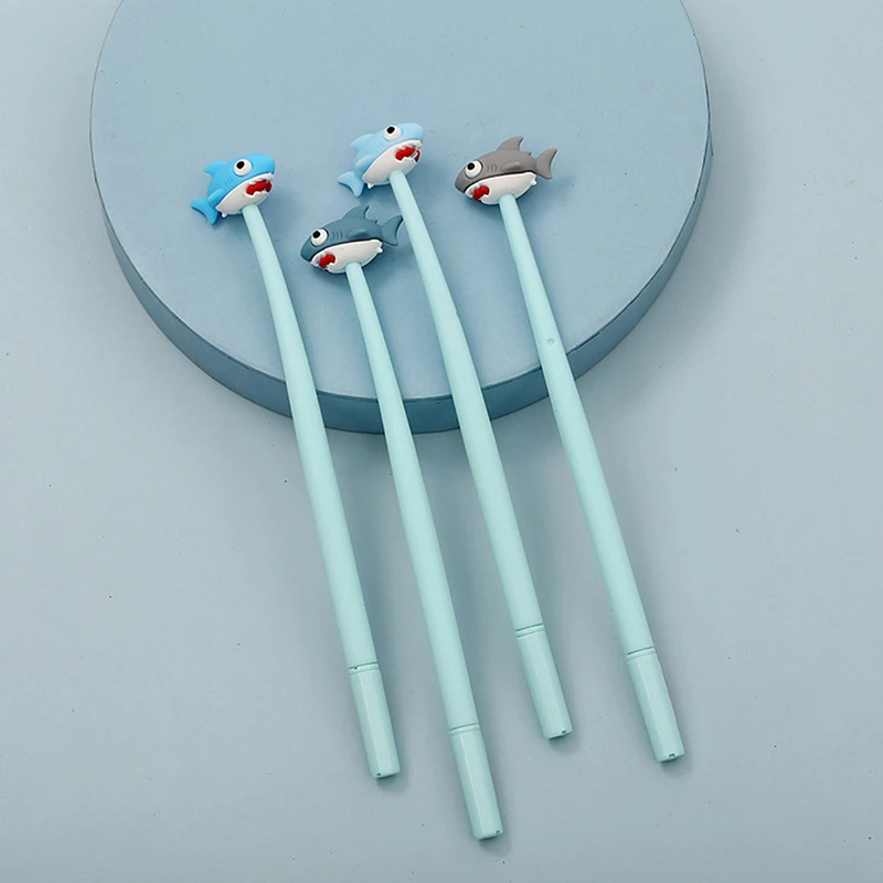 

1PCS Random Color 0.5mm Creative Cartoon Shark Silicone Gel Pen Student Signature Creative Stationery School Supplies