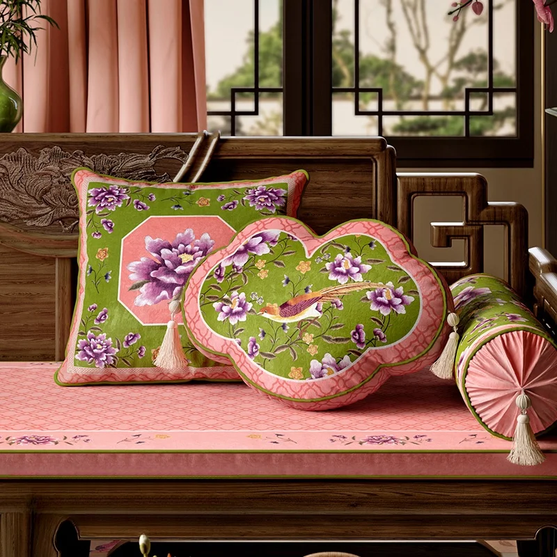 Подушки с изображением птицы из флоры китайская ретро-подушка подушки в форме