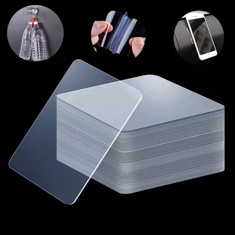 

10pcs Double-sided Adhesive Tape Transparent Strong Adhesive Patch Waterproof No Trace Mounting Sticky Tape