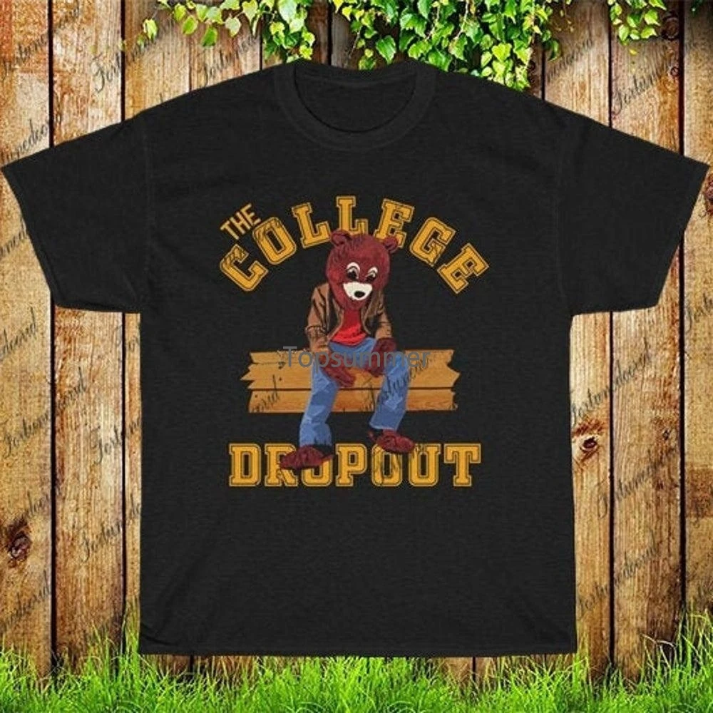 

The College Dropout T Shirt Old Kanye West Bear The Late Registration Tee Shirt
