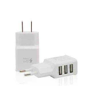 EU plug 5V three USB Universal Mobile Phone Chargers Travel Power Charger Adapter Plug Charger for iPhone for Android
