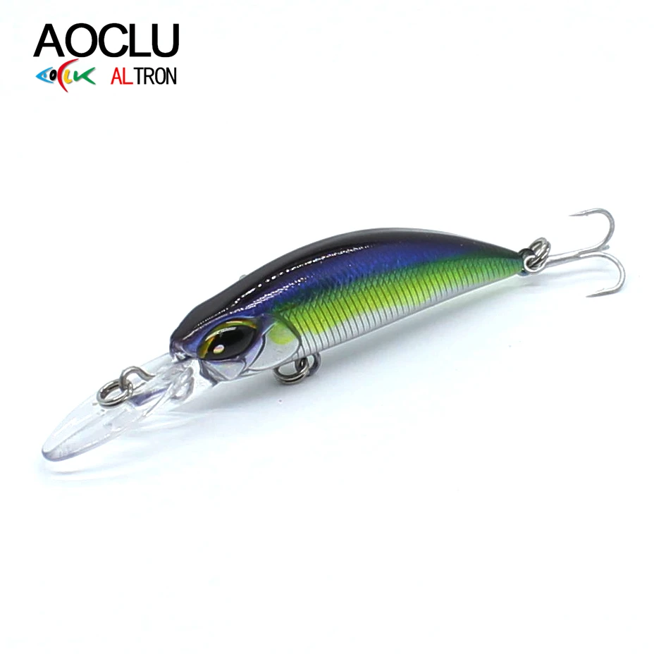 

AOCLU wobblers Super Quality 8 Colors 70mm 3.8g Hard Bait Minnow Shad Crankbait Fishing lure Bass Fresh Salt water tackle