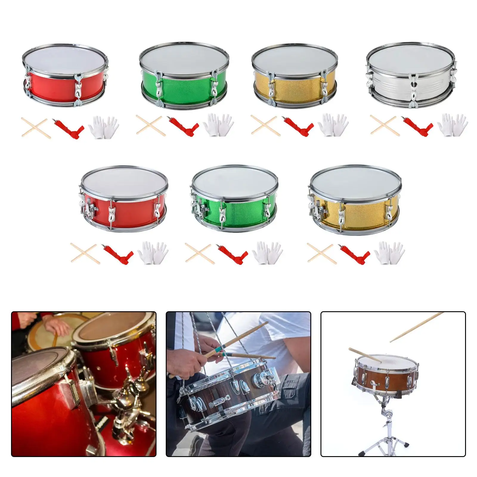 Профессиональный 13-дюймовый барабан Snare с регулируемым ремешком идеально