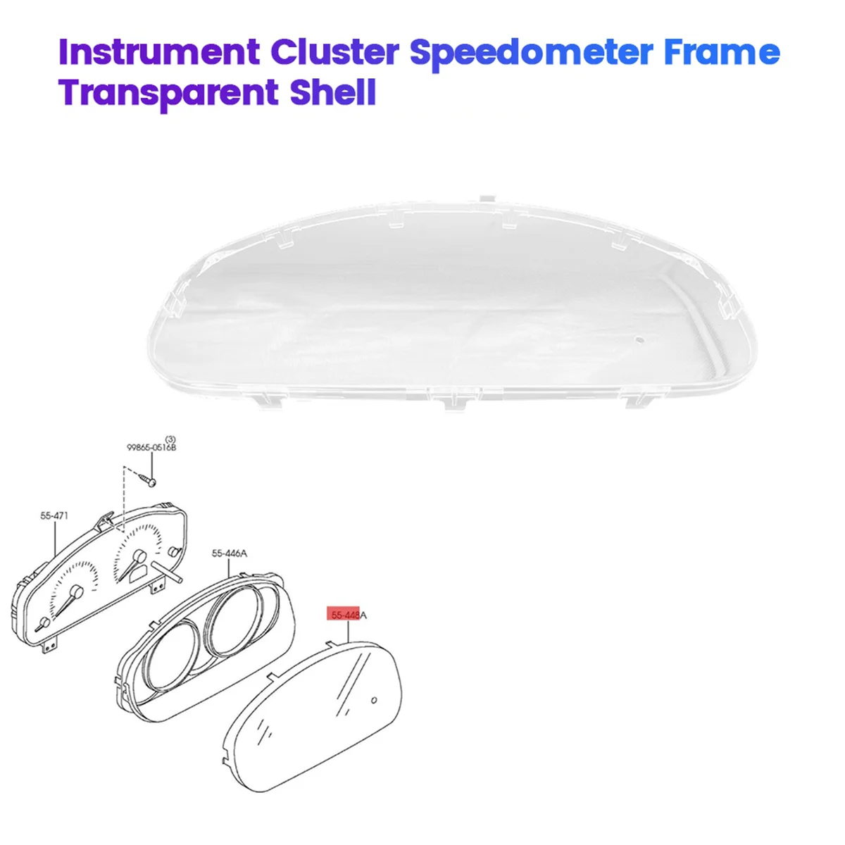 Автомобильный приборный кластер рамка спидометра крышка для Mazda 6 2002-2007 GG GJ6A55447
