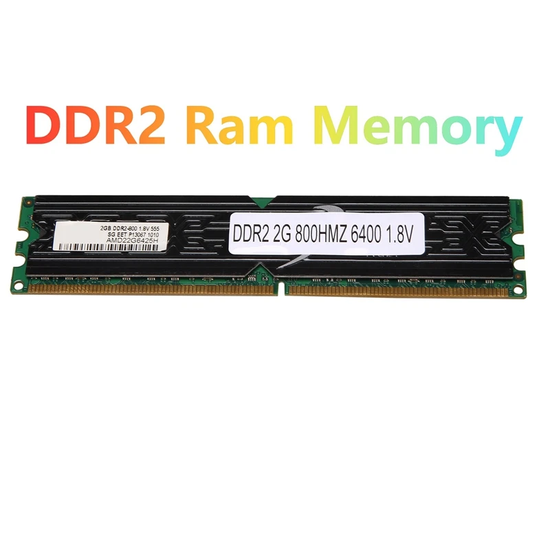 

Оперативная память DDR2 2 Гб, PC2 6400 800 МГц DIMM 240 контактов 1,8 в с охлаждающим жилетом для AMD, оперативная память для настольного компьютера