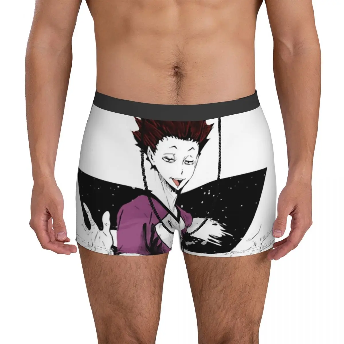 Satori Tendou Hug Underwear Haikyuu Classic Panties Customs Shorts Briefs 3D Pouch Men Plus Size Boxer Shorts