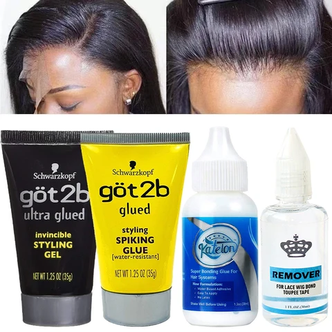 Got2b клеевой спрей, гель для укладки волос + клей для парика, водостойкая сильная фиксация, клей для кружевного парика, невидимый клей для склеивания волос для шиньона