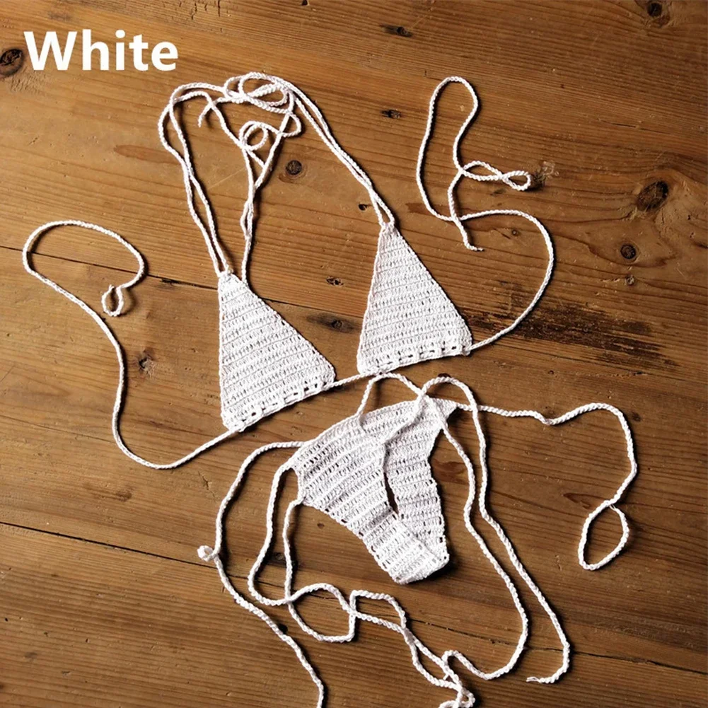 Женский сексуальный комплект бикини крючком пляжный купальник без косточек 2