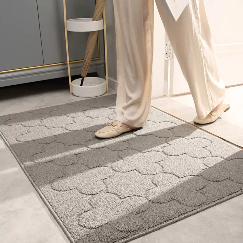 

NEW2023 Simple Pattern Door Mat Home Porch Dust Proof Slip Foot Mats Solid Color Floor