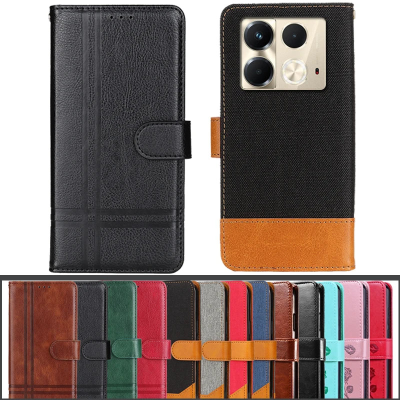 Чехол для Infinix Note 40S 4G Wallet Премиум-чехол из искусственной кожи с магнитной