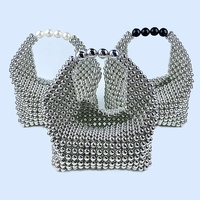 Высококачественная европейская и американская серебряная текстильная сумка с