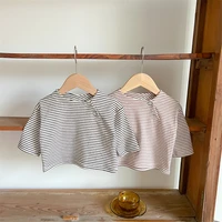 2022 autumn new baby striped t shirts infant boy long sleeve t shirts children bottoming tops o neck kids clothes