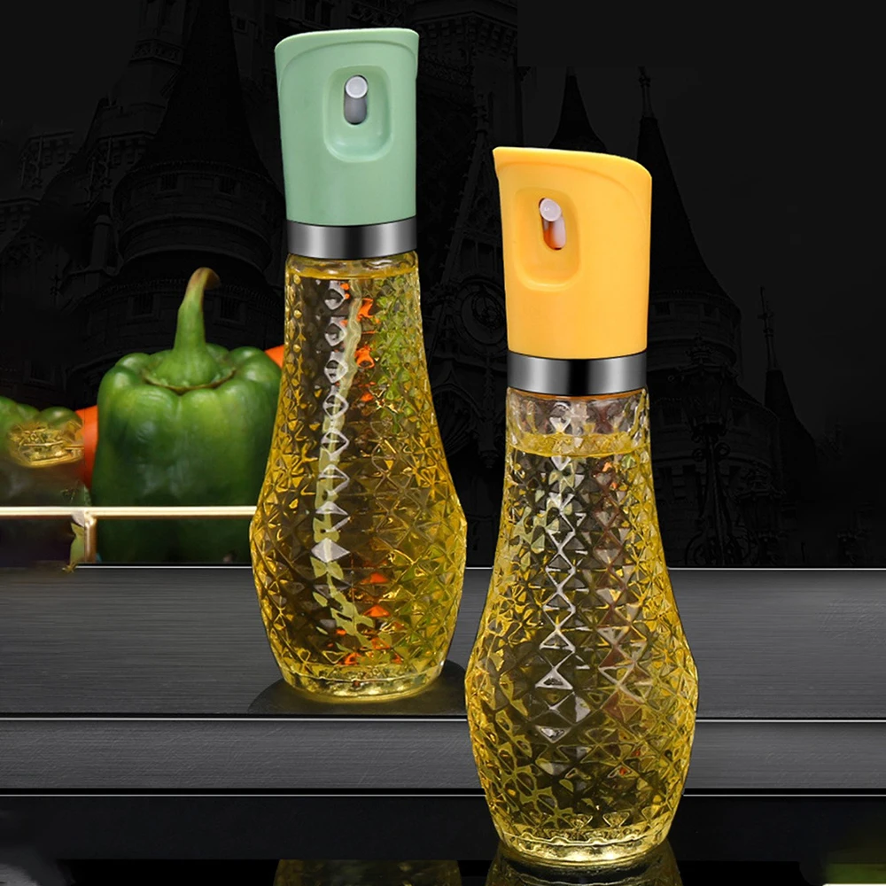 

Pressing Design Oil Spray Kettle Good Sealing Performance Oil Spray Containers Camping Bbq Baking Portable Glass Kitchen Tools
