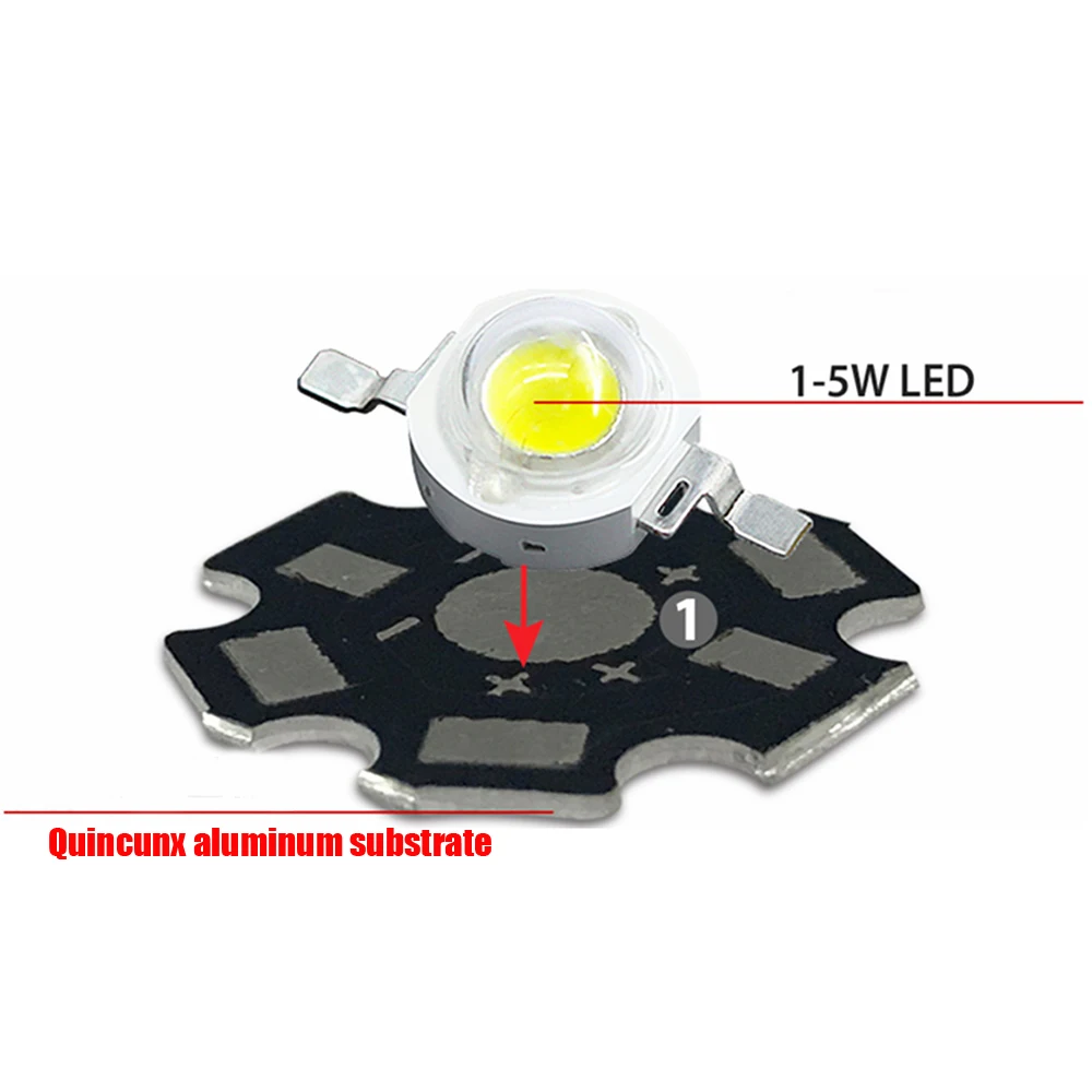 

3W high-power LED bead with aluminum substrate 20mm simulated flow light core multi-color plum blossom board