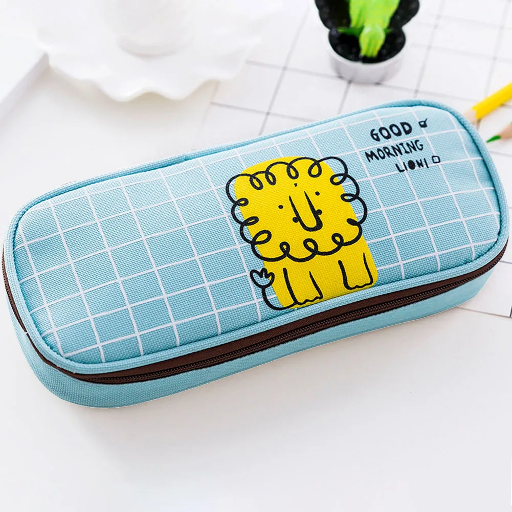 

Канцелярский Органайзер, студенческий флип-кейс на молнии, мультяшный флип-кейс, Холщовый портативный чехол большой емкости