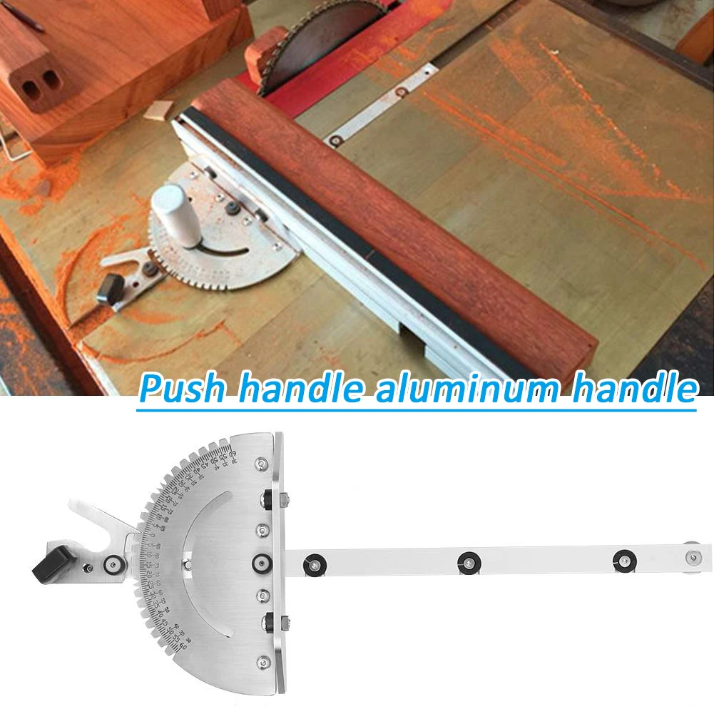 Woodworking Tool Aluminum Push Handle Miter Gauge for Table Saw Band Saw Router Miter Gauge Table Saw Band Saw Router Table gass