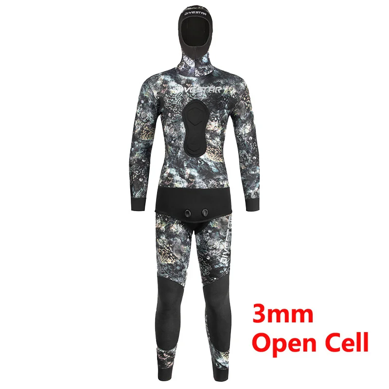 

Wetsuit 3mm Mens Spearfishing scauba diving suit open cell suit hoodie men camouflage two piece Wet suits