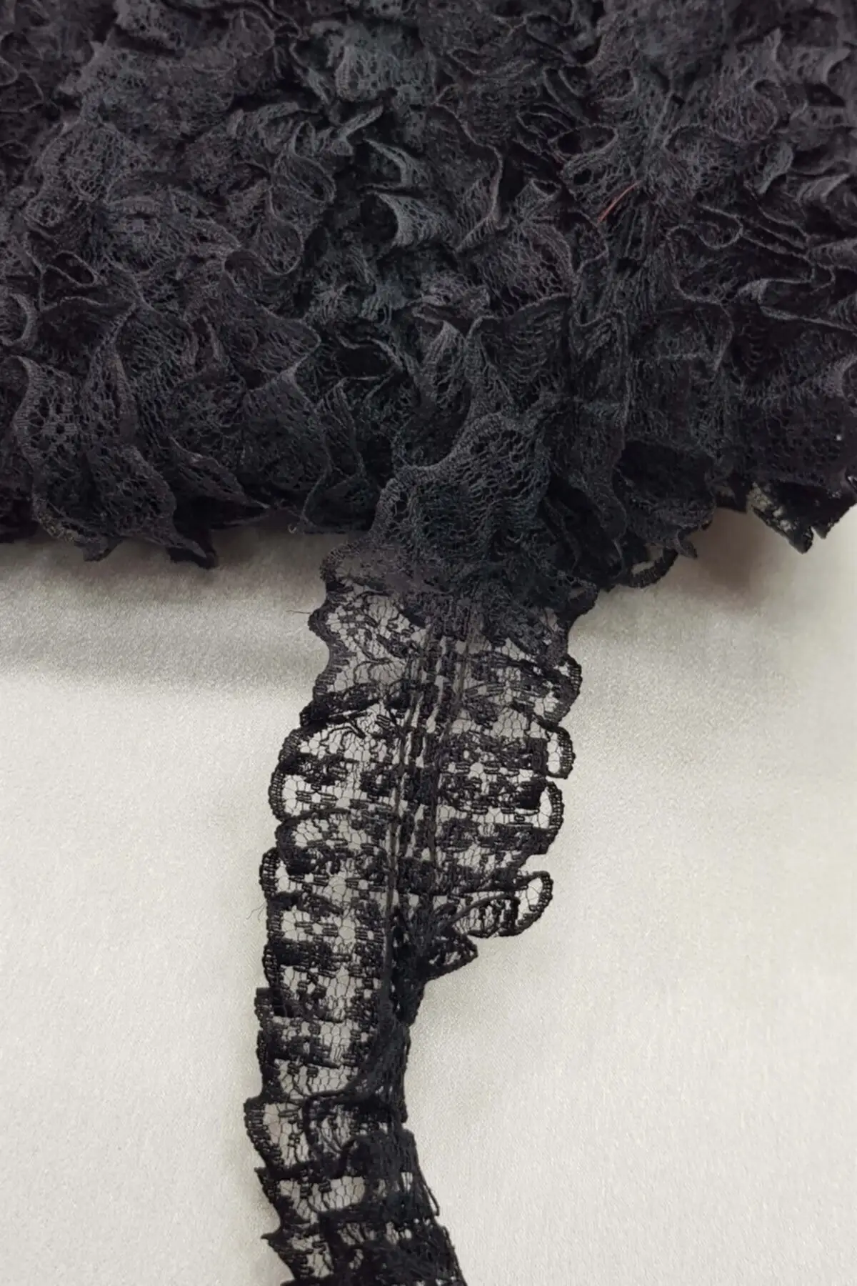 

Black double sided lace ruffle 4 cm decorative ribbon hobby supplies & entertainment life