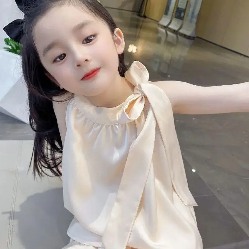 

Baby Girl Clothes Two Piece Set Summer Girls Suit Summer 2022 Children Sleeveless Top Baby Shorts Little Girl Two-piece Suit