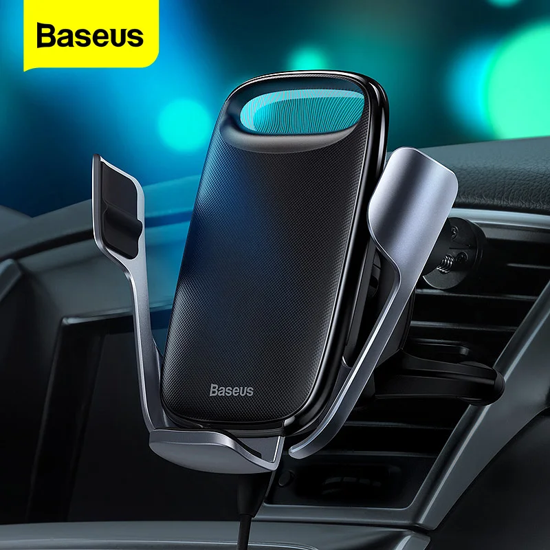 

Baseus Car Phone Holder For iPhone 11 Pro Max 15W Qi Wireless Charger For Xiaomi Redmi Note 8 Pro Fast Wireless Charging Holder