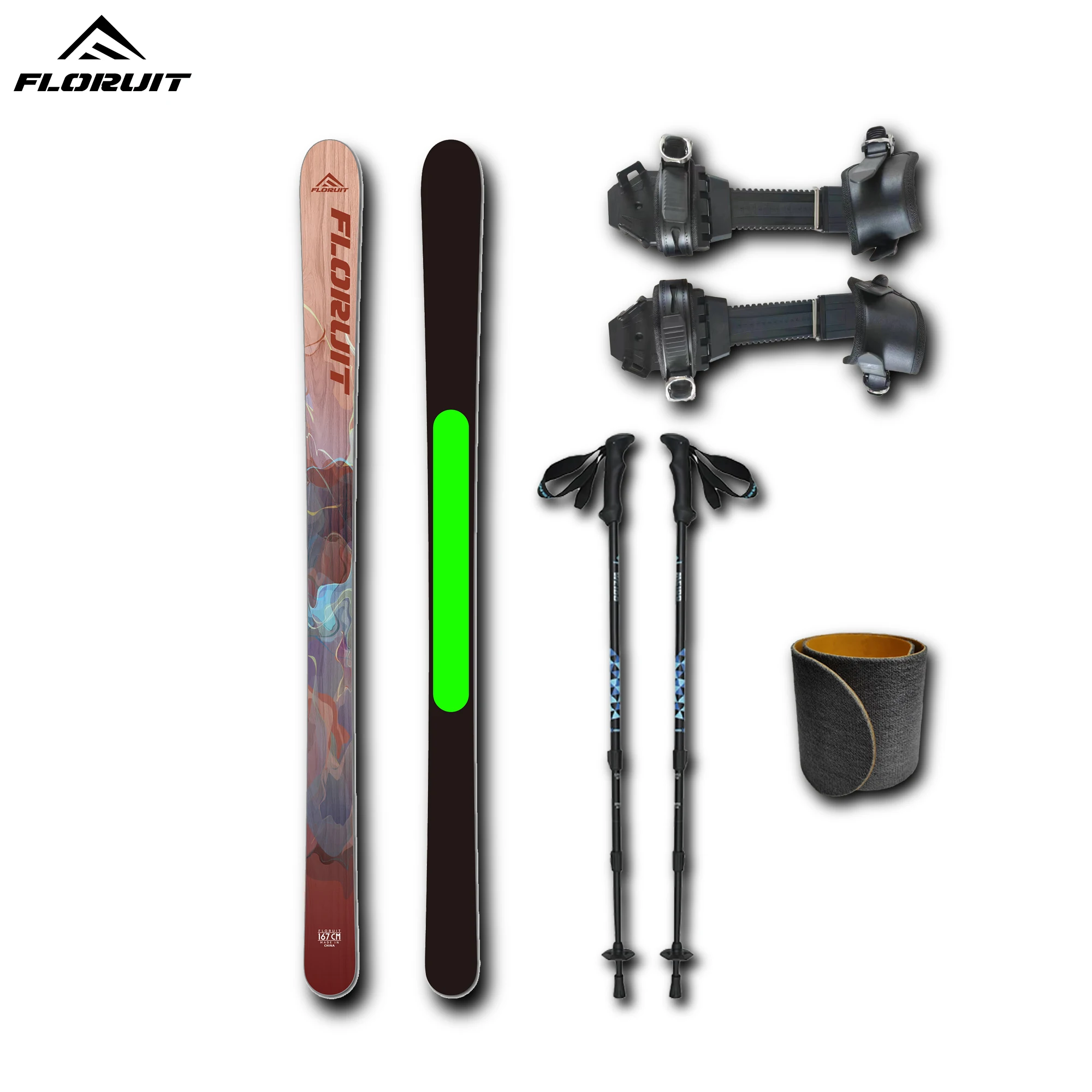 Фото FLORUIT взрослые лыжи Hok Backcountry Ski Cover Skins №2