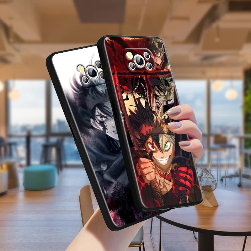 

Anime ASTA For Xiaomi Poco M4 X3 F3 GT NFC M3 C3 M2 F2 F1 X2 Pro Mi Mix3 Black Phone Case Fundas Coque Capa