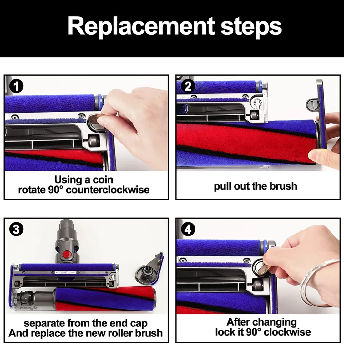 

Наконечник роликовой щетки для пылесоса Dyson V6/V7/V8/V10/V11