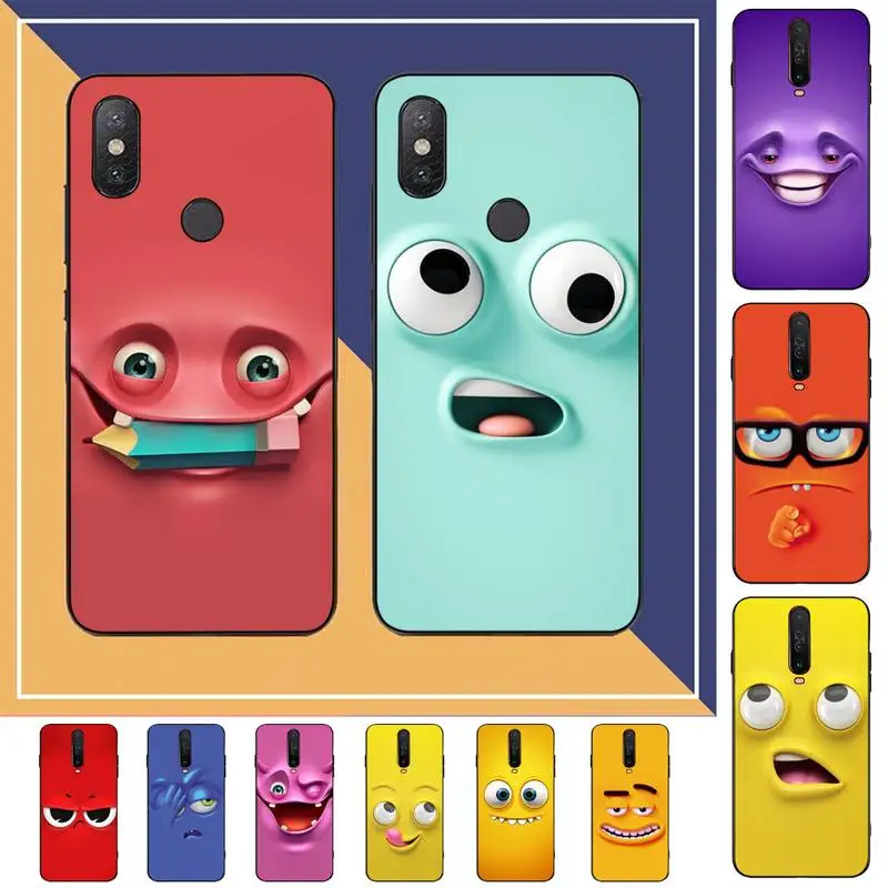 

3D Funny Face Phone Case for Redmi Note 8 7 9 4 6 pro max T X 5A 3 10 lite pro