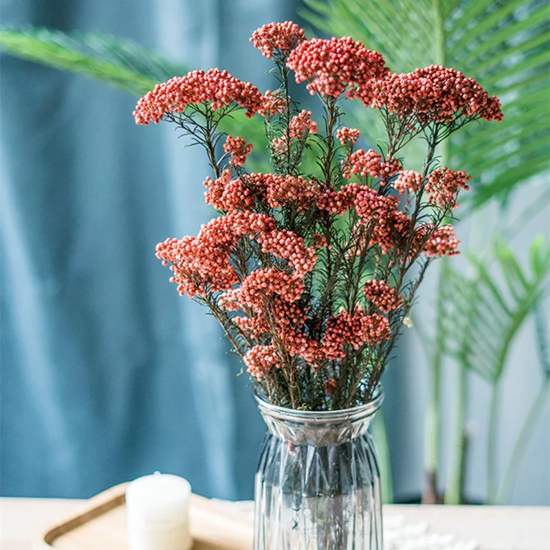 Натуральные сушеные рисовые цветы букет из проса самодельные свечи смолы