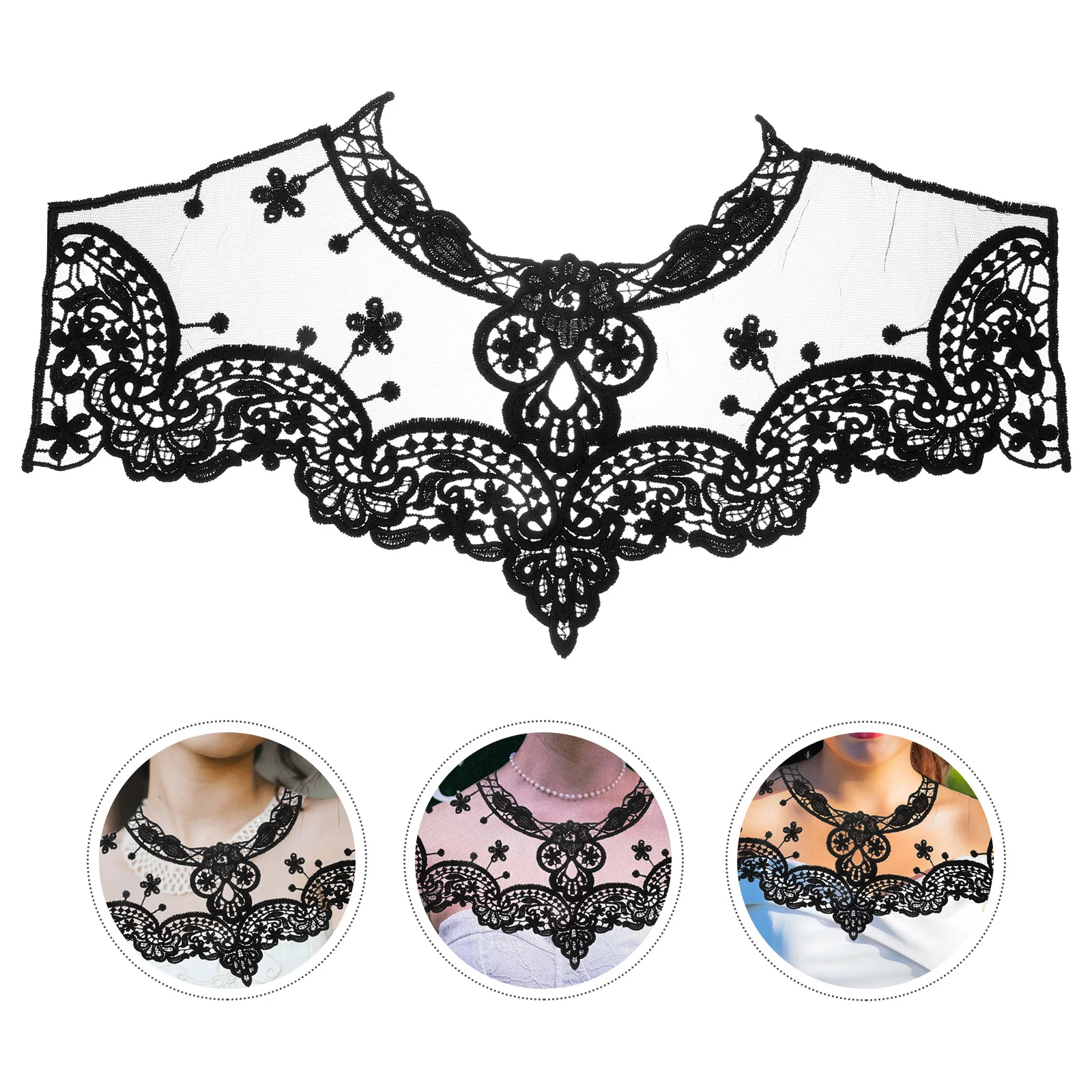 

False Collar Lace Collars Women Sew Shirt Attachment Shawl Bathroom Decorations