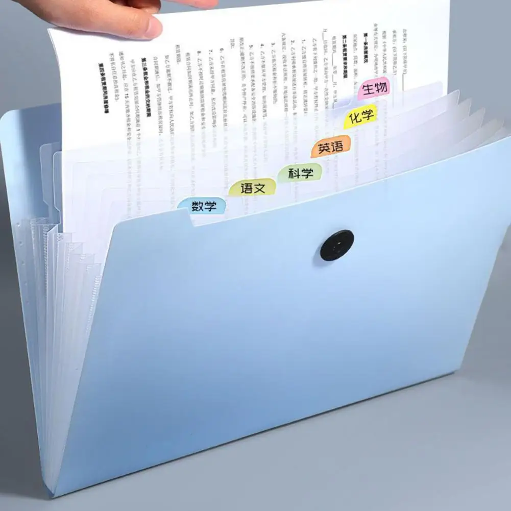 

Useful Organ Folder Morandi Color File Organizer Buckle Design A4 Multi-layers Expanding File Folder Documents Storage