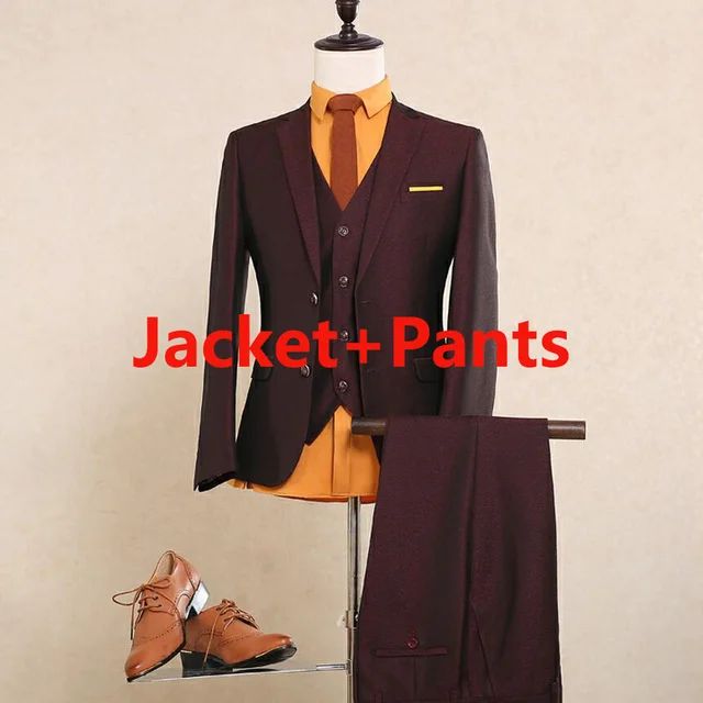 

Для свадьбы 2023 новый индивидуальный костюм лучшего мужчины из 3 частей деловой Повседневный Блейзер приталенный формальный костюм подарок