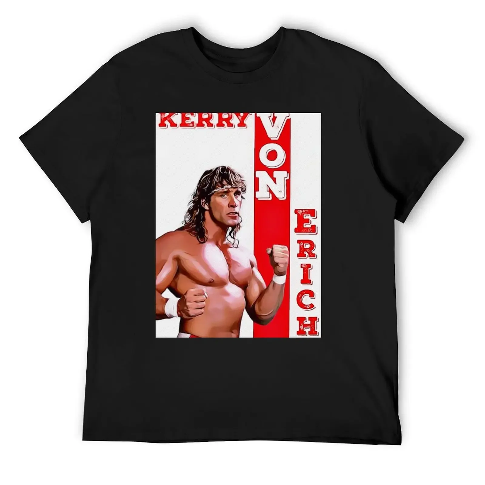 Футболка Kerry Von Erich забавные костюмы винтажные синие арховные мужские высокие