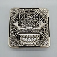 double fish engraved ink box exquisite decorative home crafts incense burner antique collection