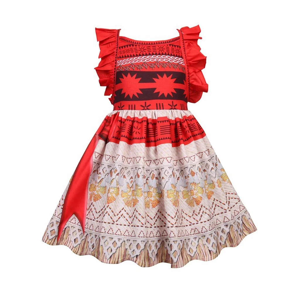 Платье принцессы Моаны костюм для косплея девочек с героями мультфильмов