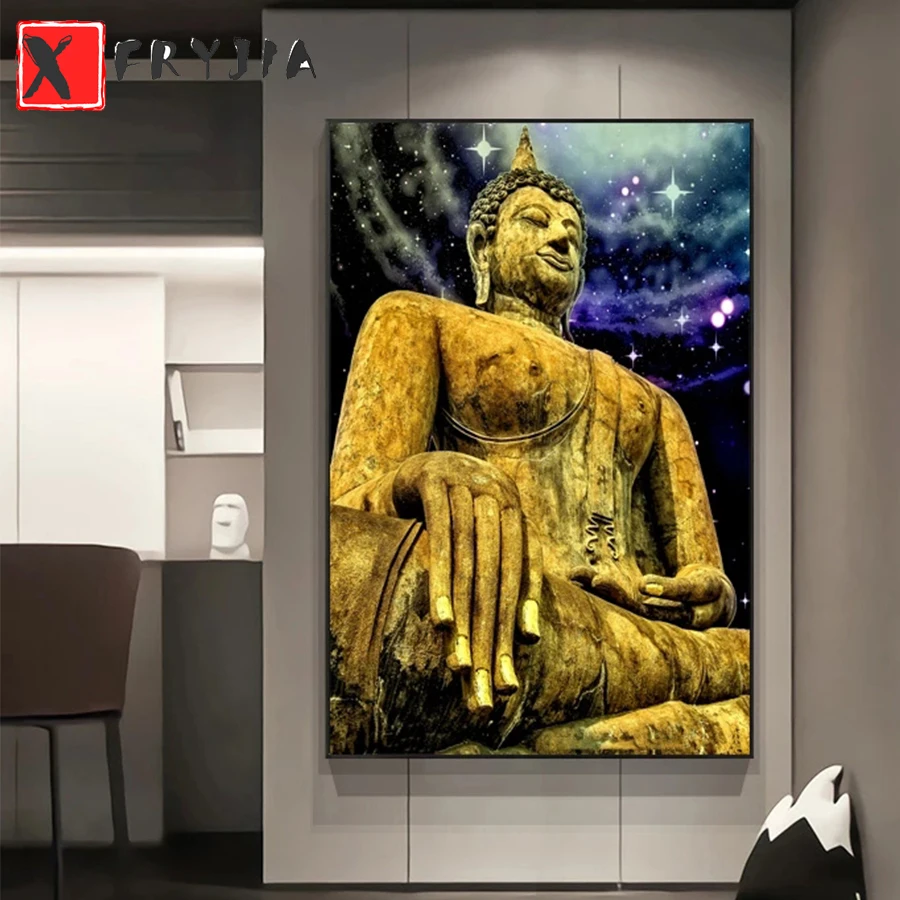 

Diamond Painting Religious Buddha statue starry sky 5d Cross Stitch Diamond Embroidery Mosaic Gift Home Decor Needlework Picture