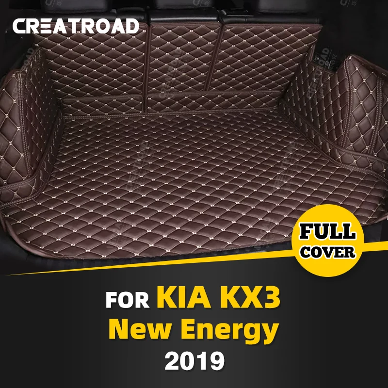 

Автомобильный коврик для багажника с полным покрытием для Kia KX3 New Energy 2019, кожаный чехол для багажника автомобиля, коврик, подкладка для груза, защитные аксессуары для интерьера