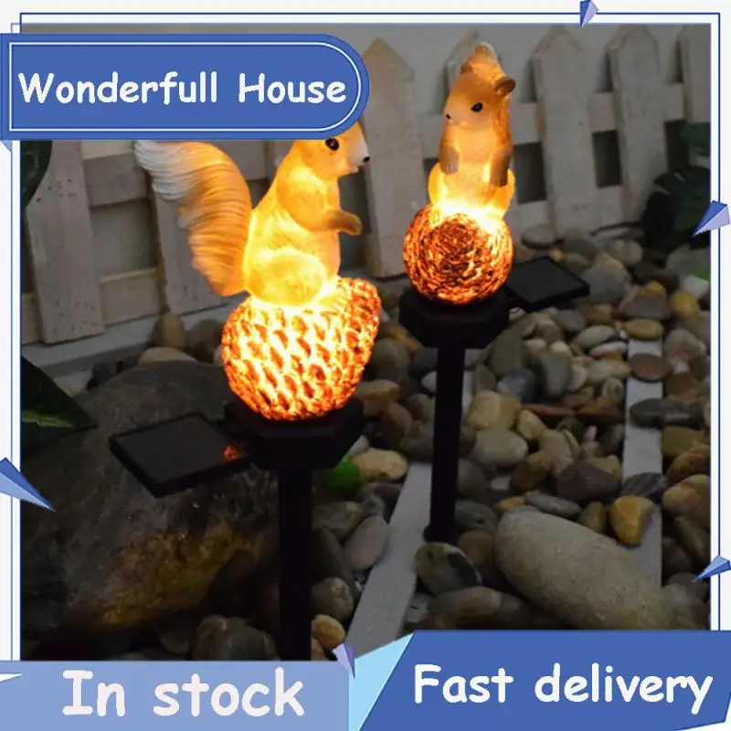 

Animal Led Light Amorphous Silicon Decorative Lights Squirrel Lawn Lawn Lamp Solar Light Atmosphere Resin Animal Light Led