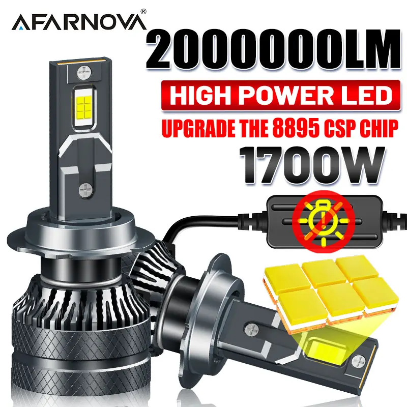 

1700W H7 Светодиодные фары Canbus 2000000LM H1 H4 H3 H11 Светодиодные противотуманные фары Turbo 6000K H8 H9 9005 9006 Противотуманные фары Автомобильные фары 12 В 24 В