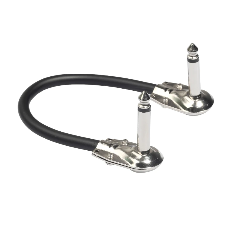 

Компактный гитарный кабель, соединительный кабель для гитары, приборный кабель, аксессуары для гитары, прямоугольный кабель 1/4 дюйма 15 см/9 д...