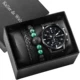 Black Large Dial Fashion Men Watch Bracelet Set Woven Bracelets Personality Bead Chain Business Leisure Quartz Watches Gift Box Other Image
