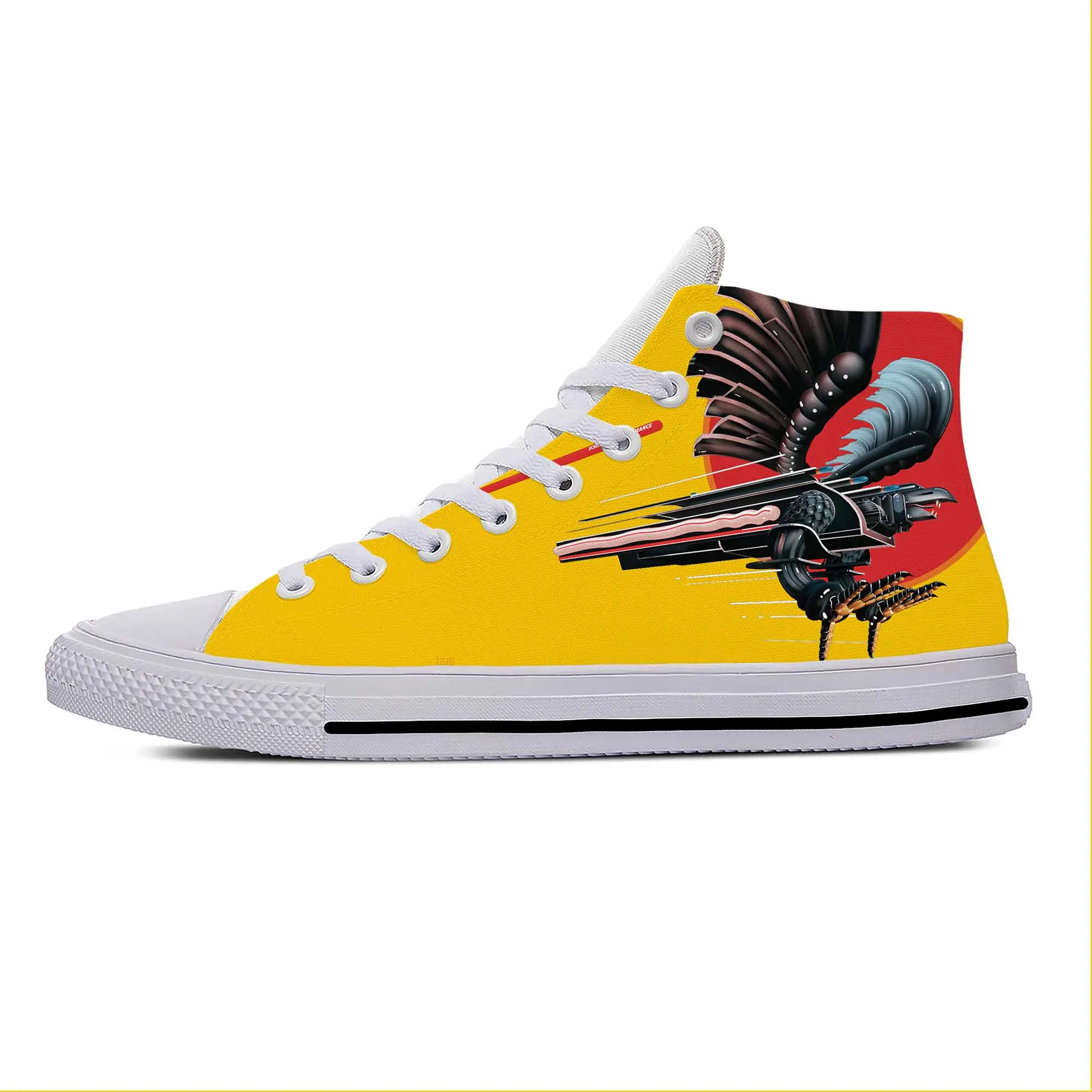 

Priest Heavy Metal Rock Band Music Judas Fashion Casual Cloth Shoes High Top Lightweight Breathable 3D Print Men Women Sneakers