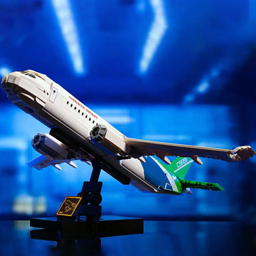 Детский Набор Строительных Блоков Городской Пассажирский Самолет Наземный