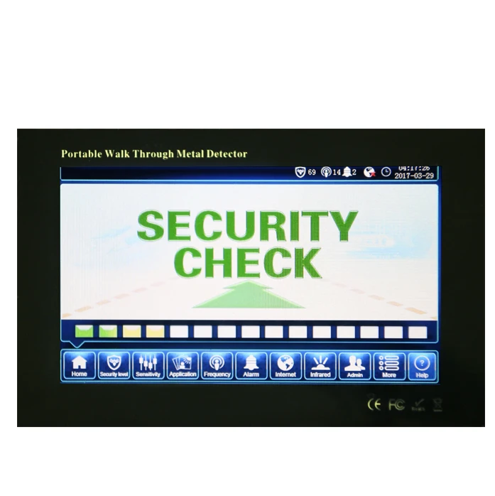 

Touch screen column shape security walk through metal detector security scanner gate